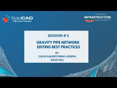 Gravity Pipe Network Editing Best Practices by SolidCAD - Infrastructure University 2020