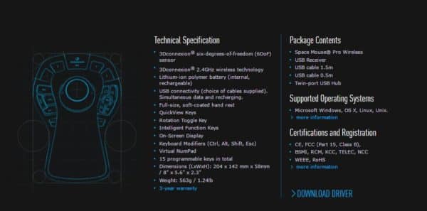 SpaceMouse Pro Wireless