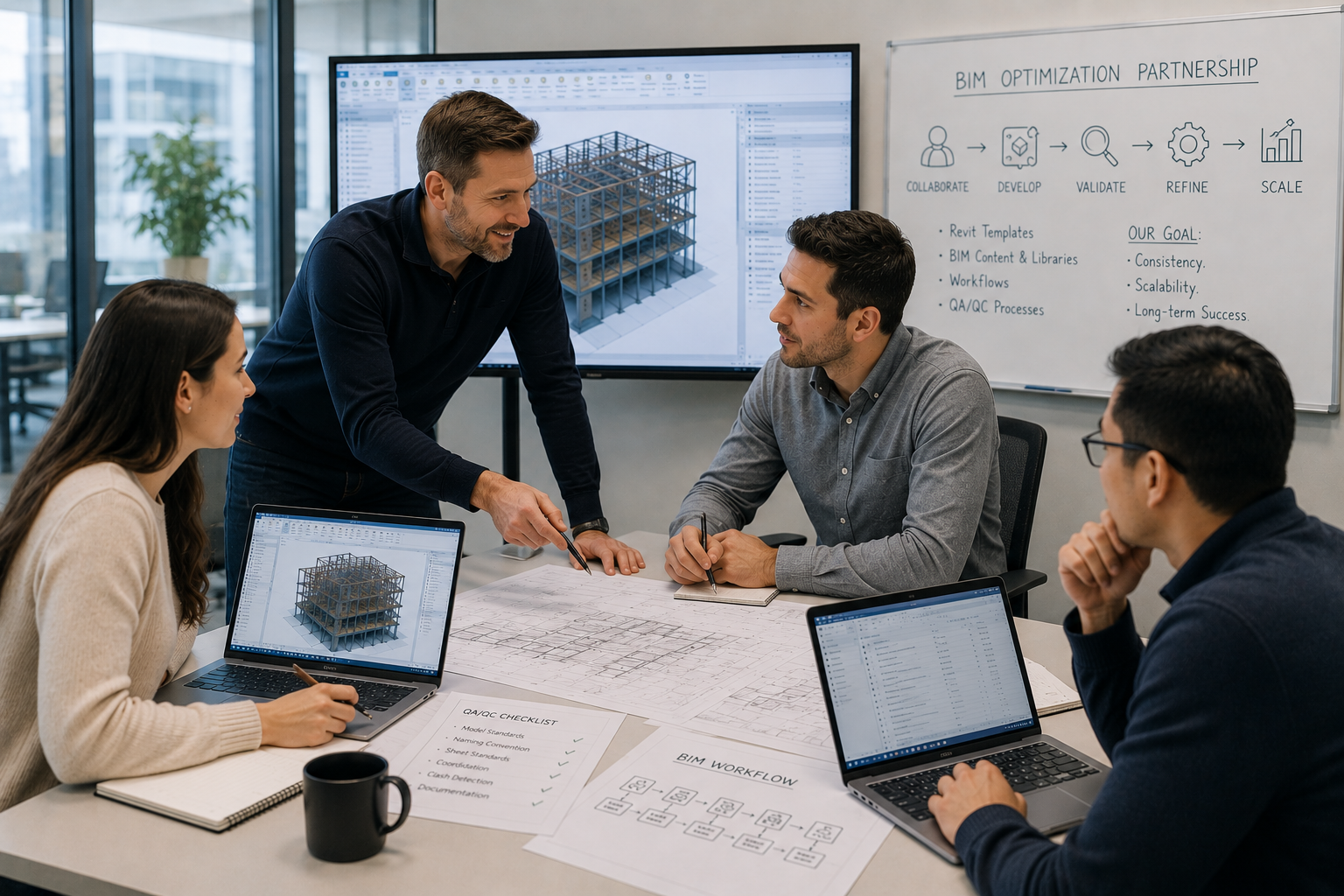 Collaborative BIM Design Meeting