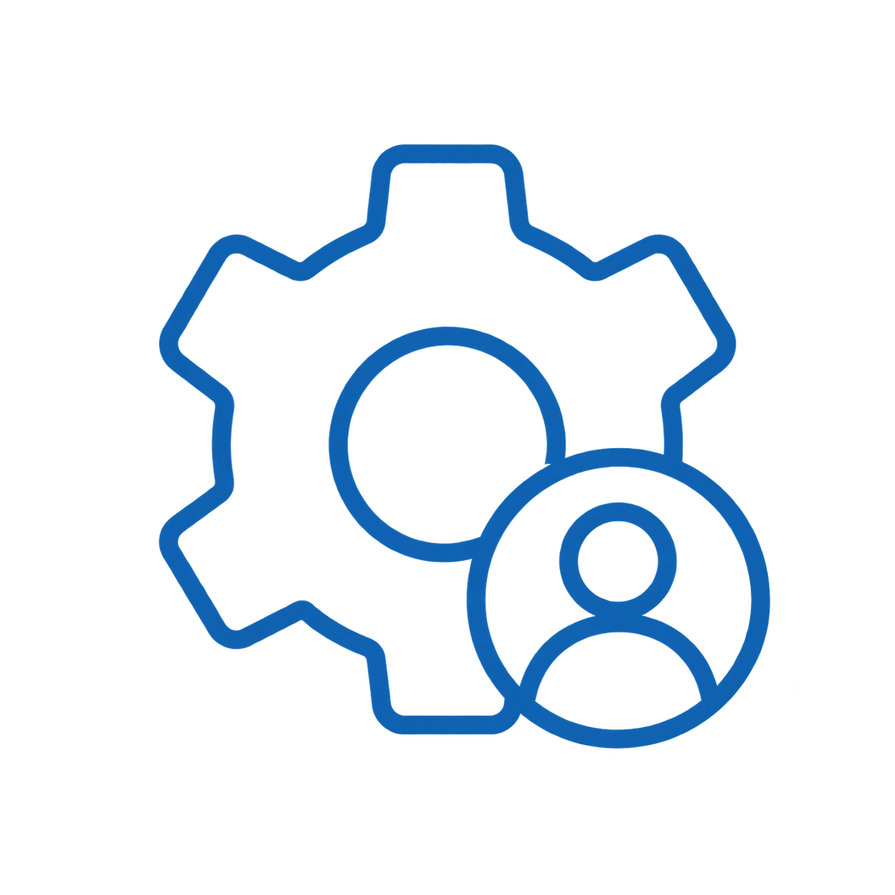 Forma Admin icon – gear with user profile