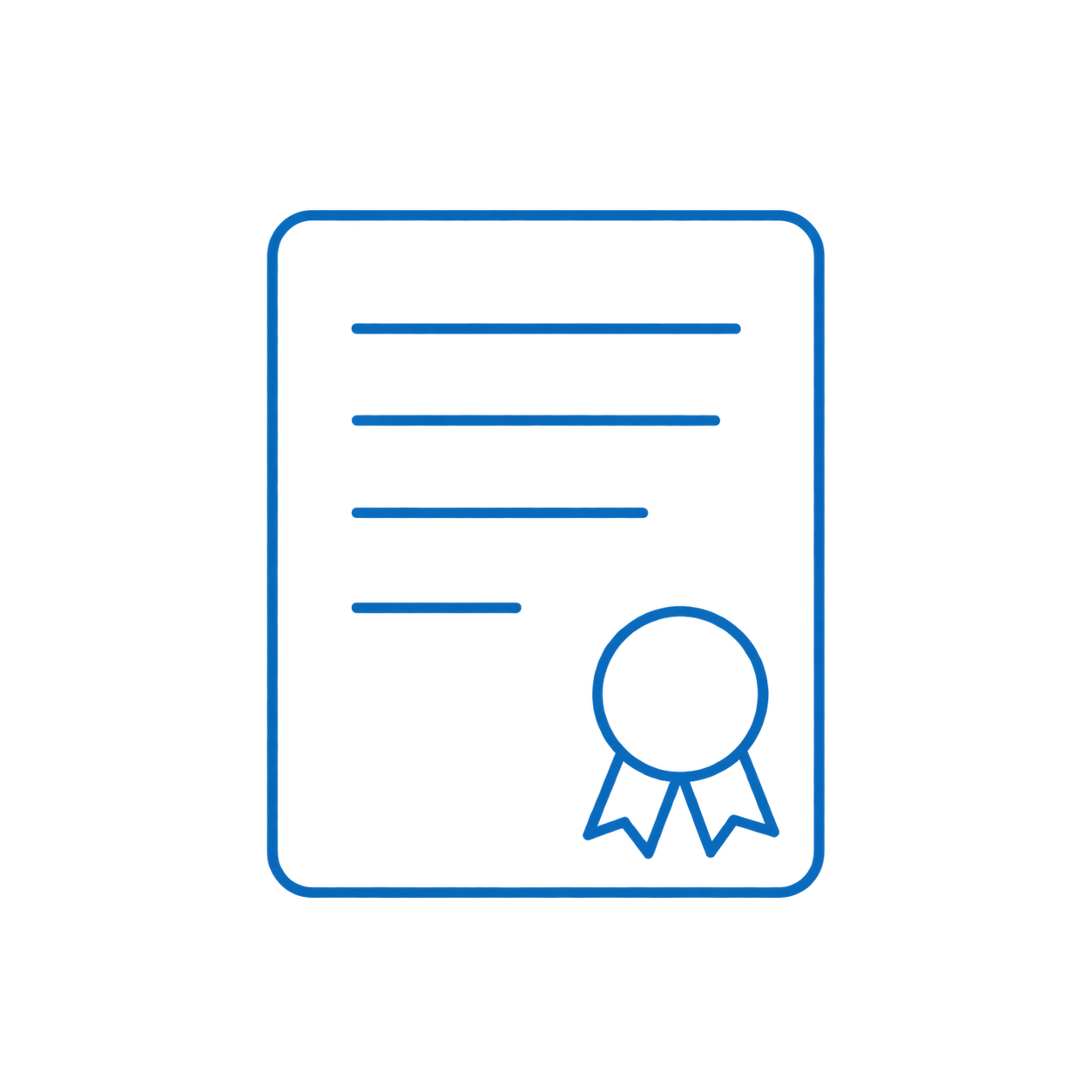 forma-training-icon-cpd-eligible Certificate with an award ribbon representing a CPD certificate of completion