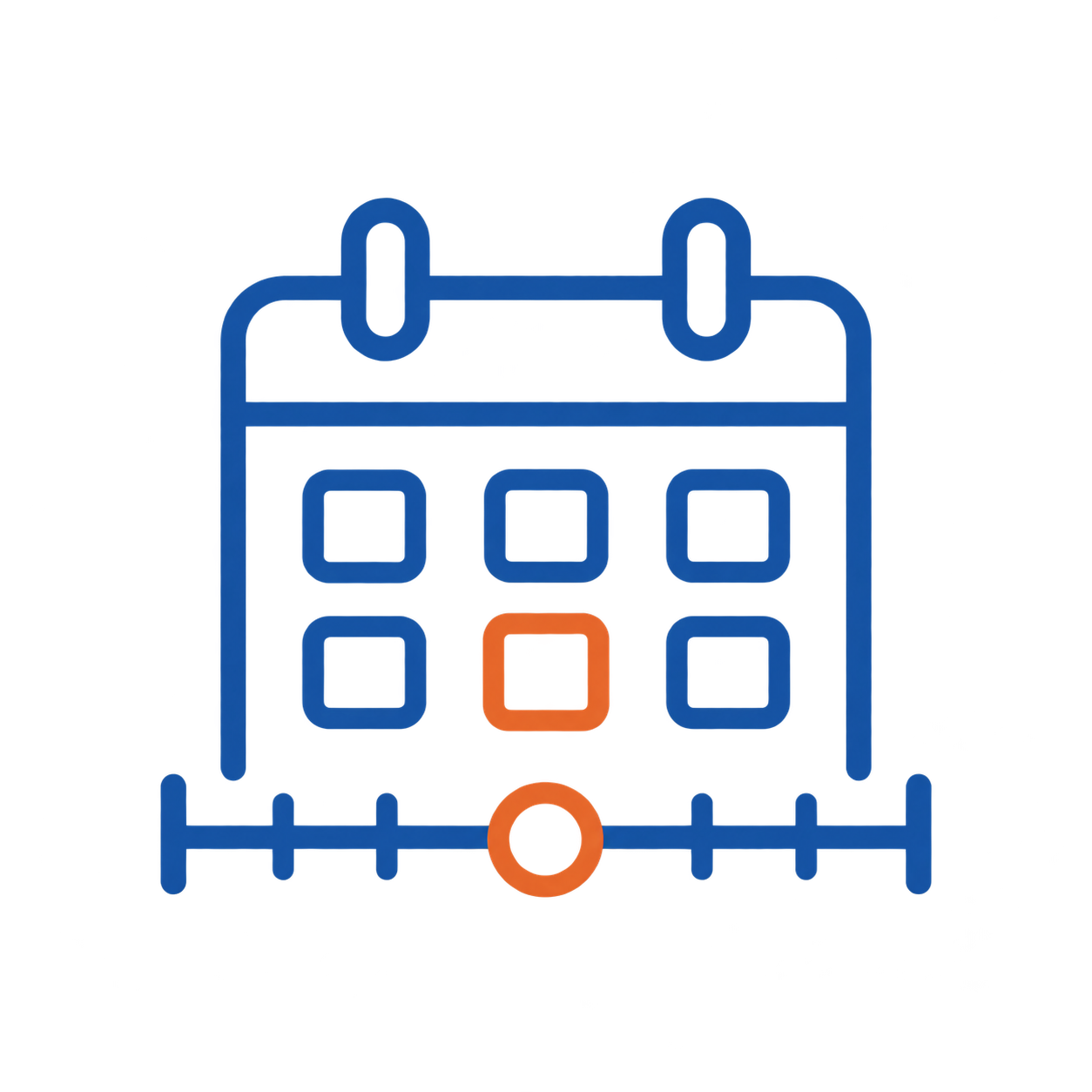 Calendar icon with an adjustable slider