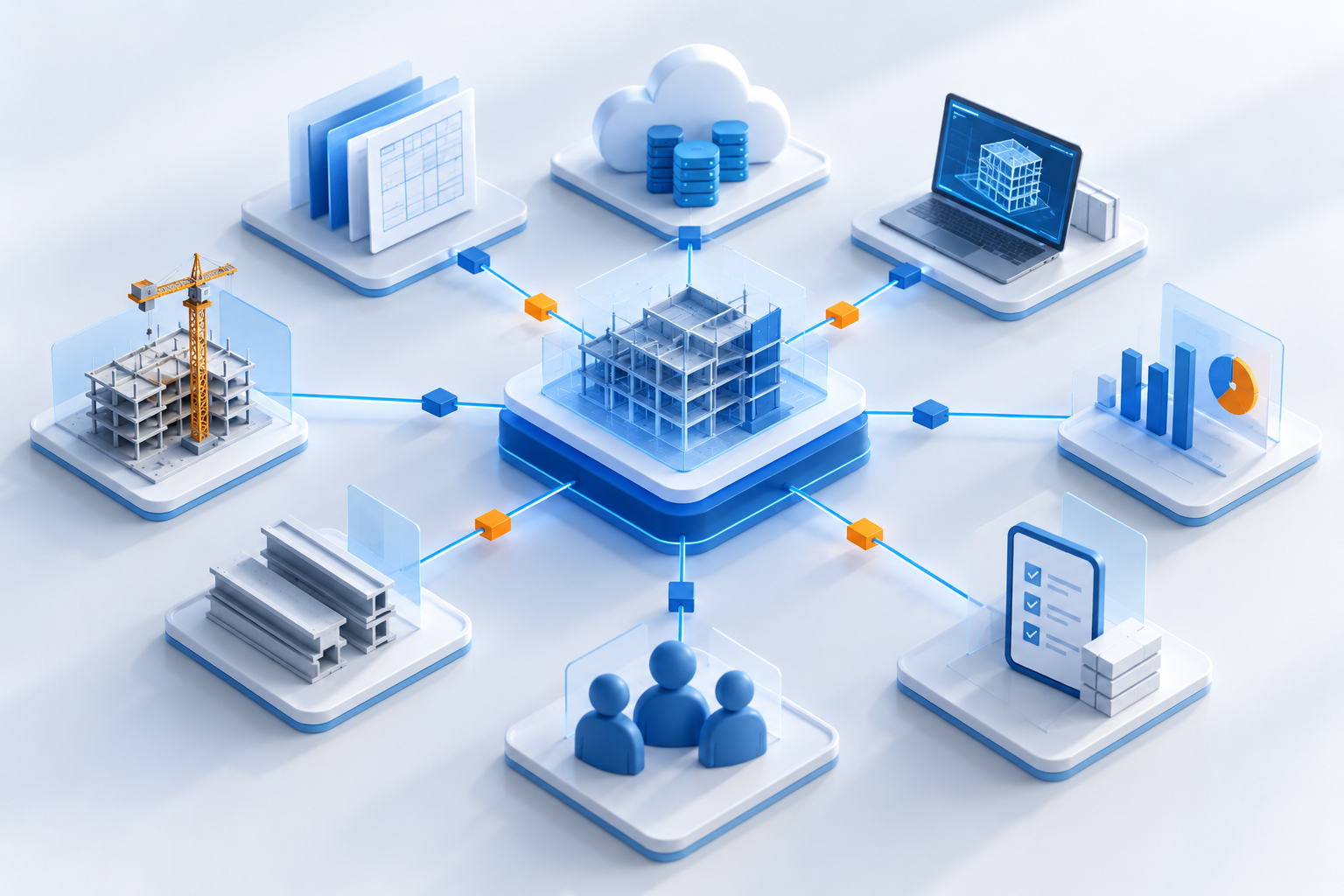 Connected preconstruction workflow linking drawings, data, teams and project information